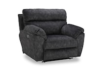 gray casual transitional recl sofa   