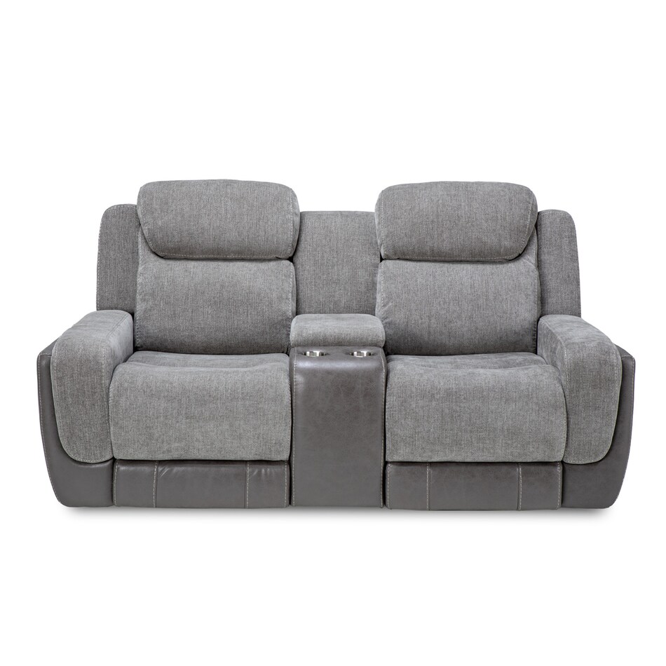 gray casual transitional recl sofa   