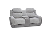gray casual transitional recl sofa   