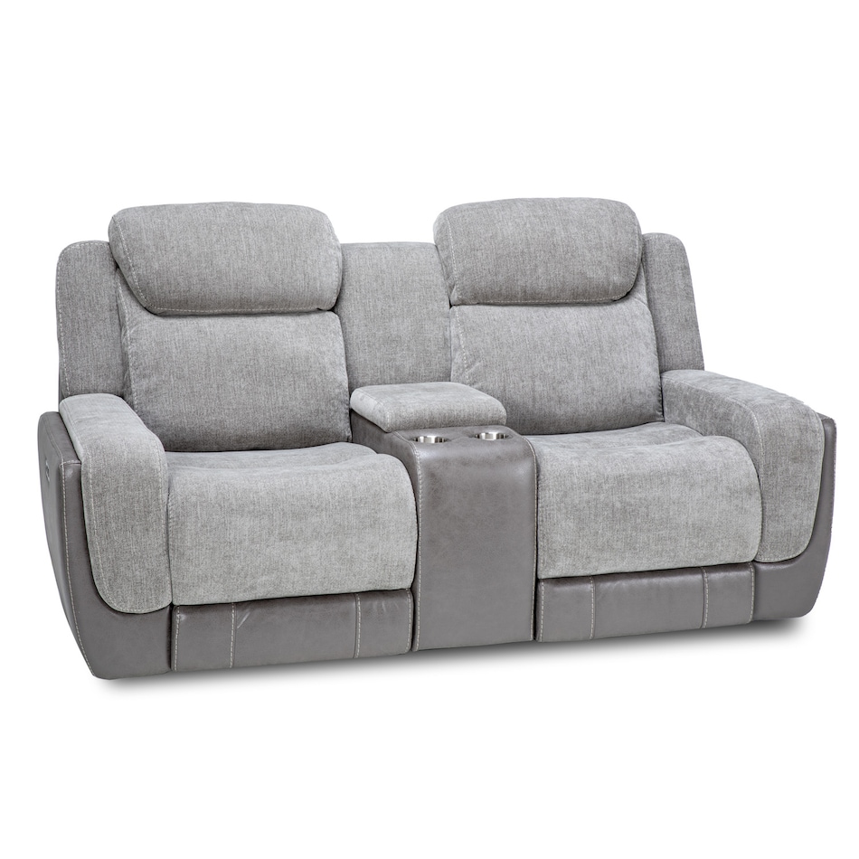 gray casual transitional recl sofa   