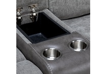 gray casual transitional recl sofa   