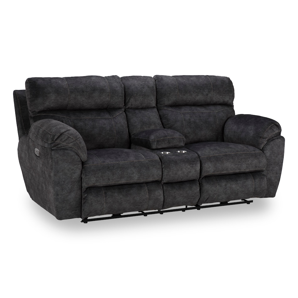 gray casual transitional recl sofa   