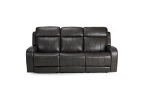 gray casual transitional recl sofa   
