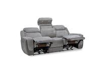 gray casual transitional recl sofa   