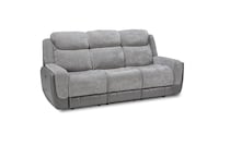 gray casual transitional recl sofa   