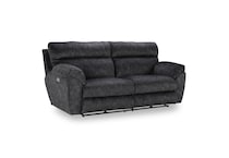 gray casual transitional recl sofa   