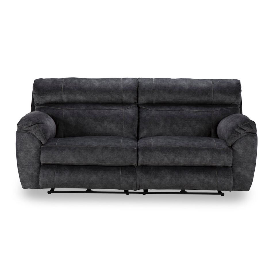 gray casual transitional recl sofa   