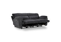 gray casual transitional recl sofa   