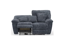 gray casual transitional recl sofa   