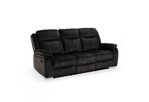 gray casual transitional recl sofa   