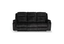 gray casual transitional recl sofa   