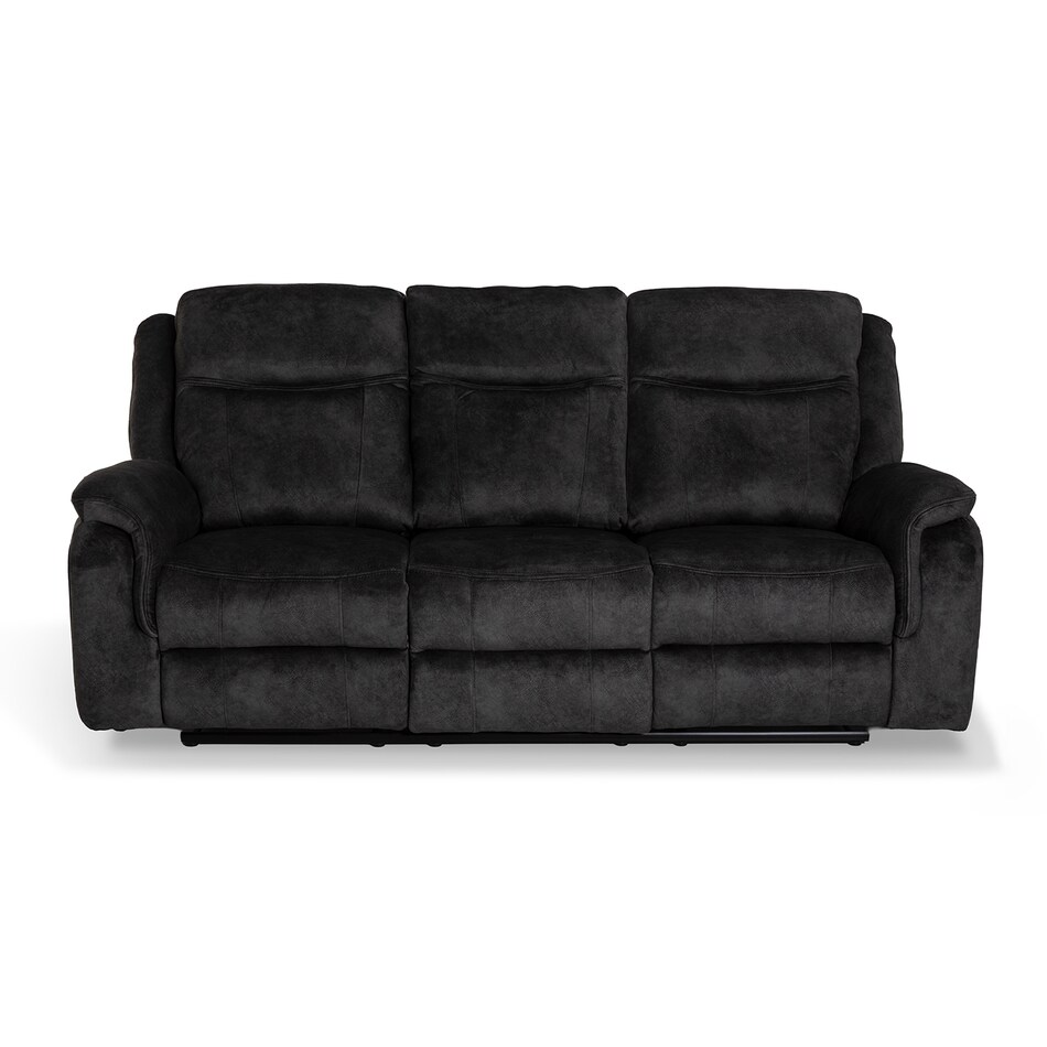 gray casual transitional recl sofa   