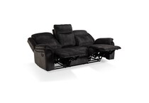 gray casual transitional recl sofa   