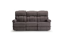 gray casual transitional recl sofa   