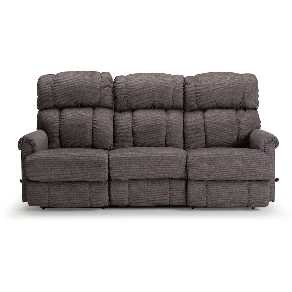 gray casual transitional recl sofa   