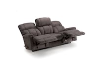 gray casual transitional recl sofa   