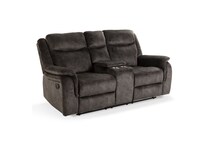 gray casual transitional recl sofa   