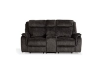gray casual transitional recl sofa   