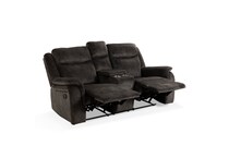 gray casual transitional recl sofa   