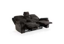 gray casual transitional recl sofa   