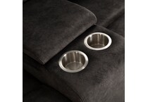 gray casual transitional recl sofa   