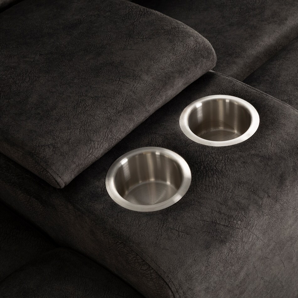 gray casual transitional recl sofa   