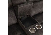 gray casual transitional recl sofa   