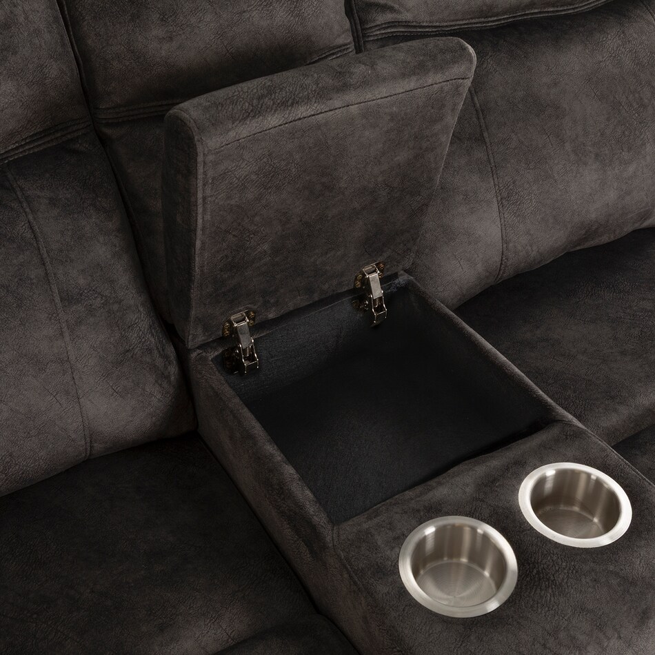 gray casual transitional recl sofa   