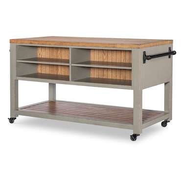 Vintage Gray Kitchen Island