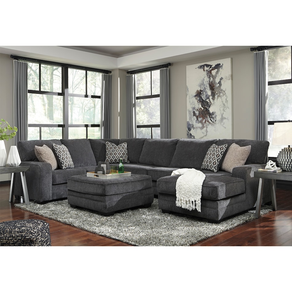 gray sectional stationary ase  