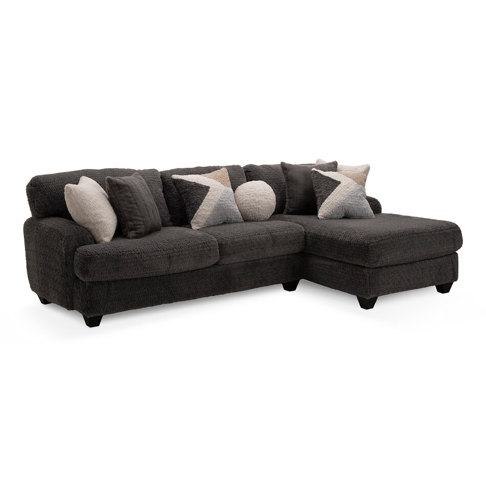 gray sectional stationary apc  