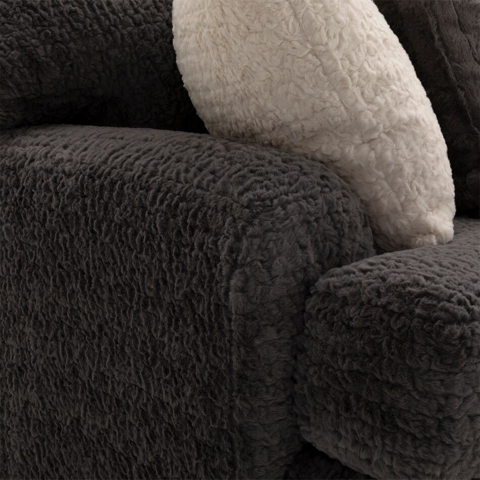 gray sectional stationary apc  