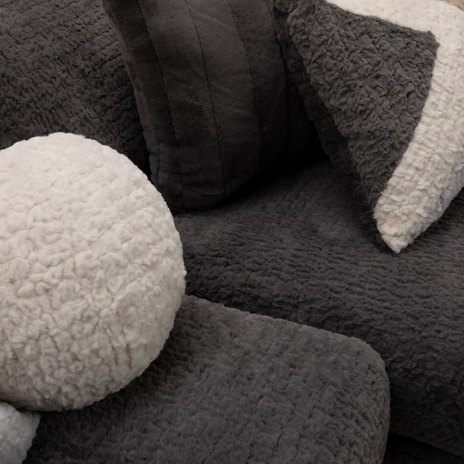 gray sectional stationary apc  
