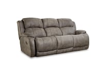 gray sectional w recliner   