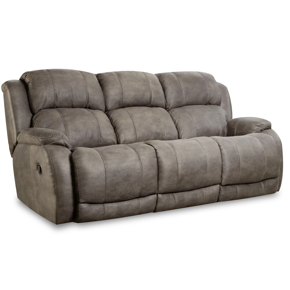 gray sectional w recliner   