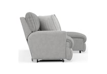 gray sectional w recliner cpc  