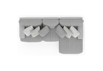 gray sectional w recliner cpc  