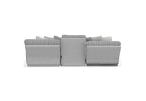 gray sectional w recliner cpc  