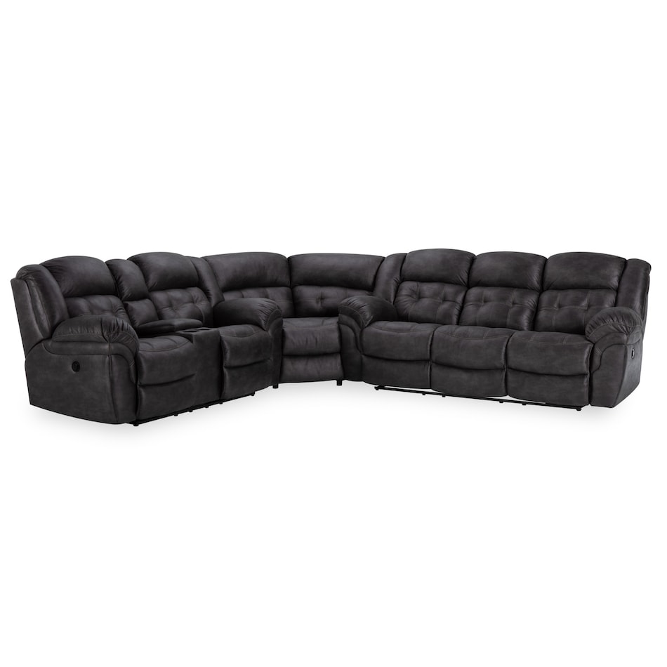 gray sectional w recliner hpp  