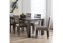 gray solid wood dining   