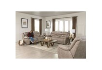 h taupe fabric loveseat   