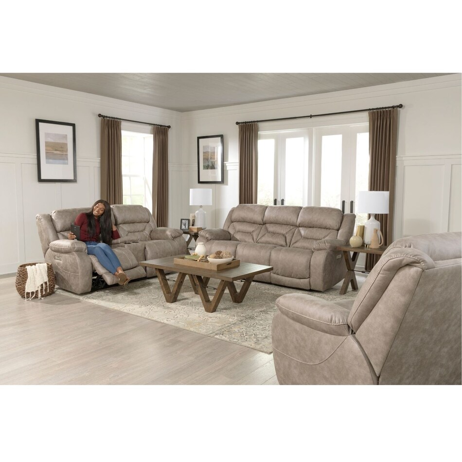 h taupe fabric sofa   