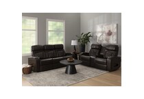h brown leather loveseat   