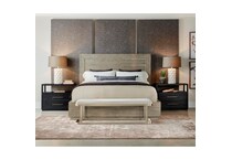h shadow charred black nighstand   
