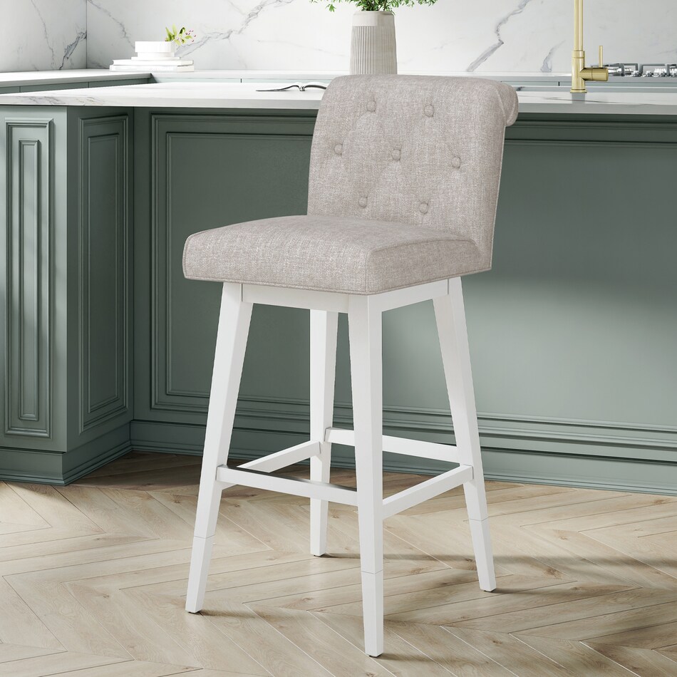 h beige fab stool seat h  