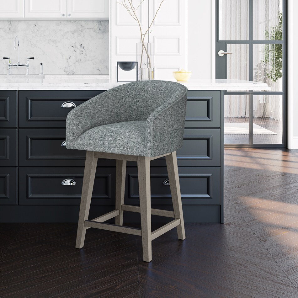 h gray fab stool seat h  