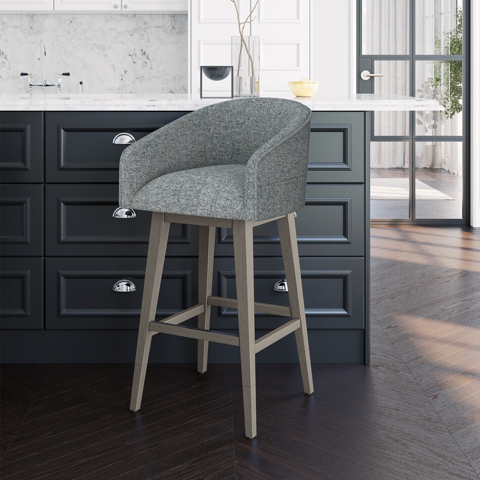 h gray fab stool seat h  