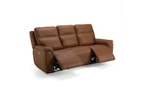 harvest leathermatch sofa   