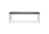 heritage taupe dove white solid wood dining   