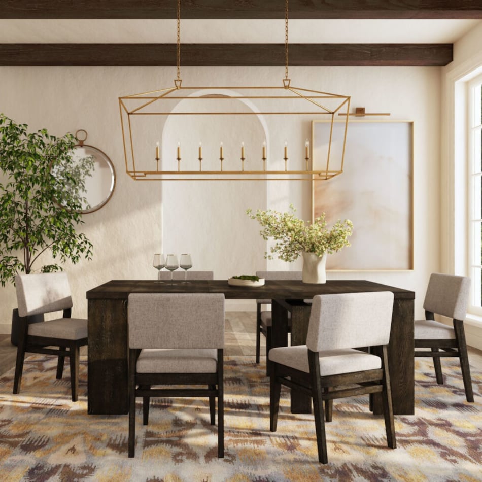 ifxt dark brown package dining set ifxpc  